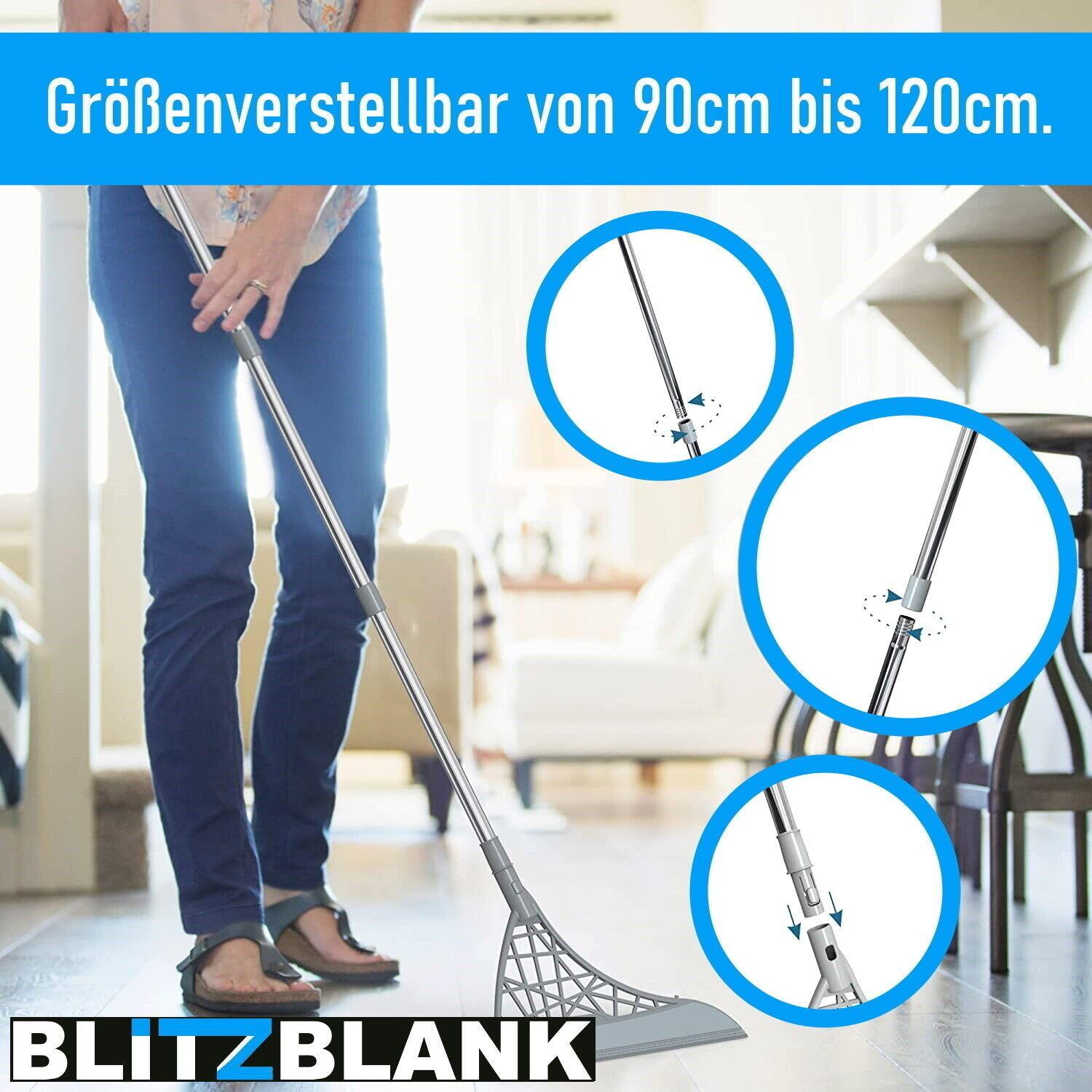 BLITZBLANK Magischer Zauberbesen Silikon Kehrbesen Wischmopp Bodenwischer Putzer