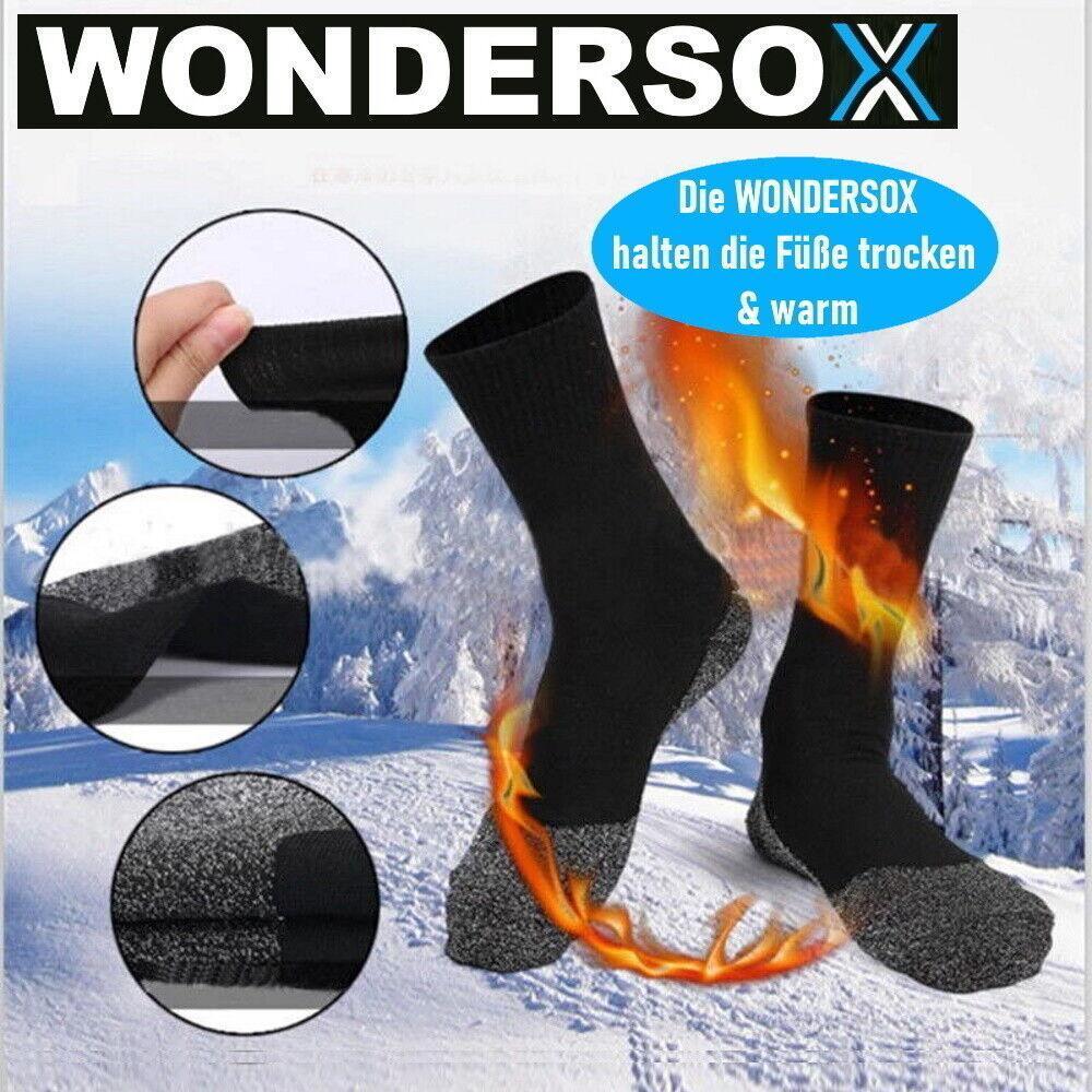 WONDERSOX Thermo Socken Herren Damen Winterstrümpfe Wintersocken Warme Strümpfe
