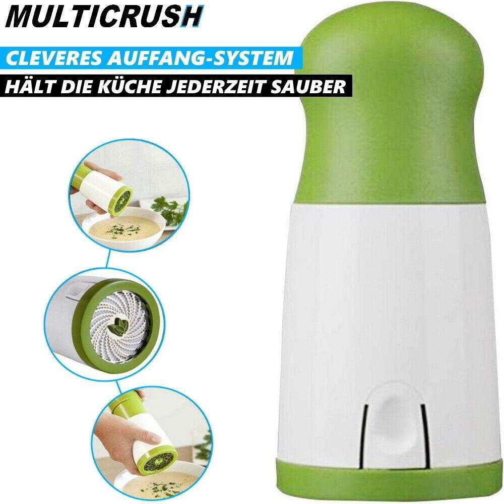 MULTICRUSH Multizerkleinerer Multihacker Grinder Kräuter Gemüse Reibe manuell