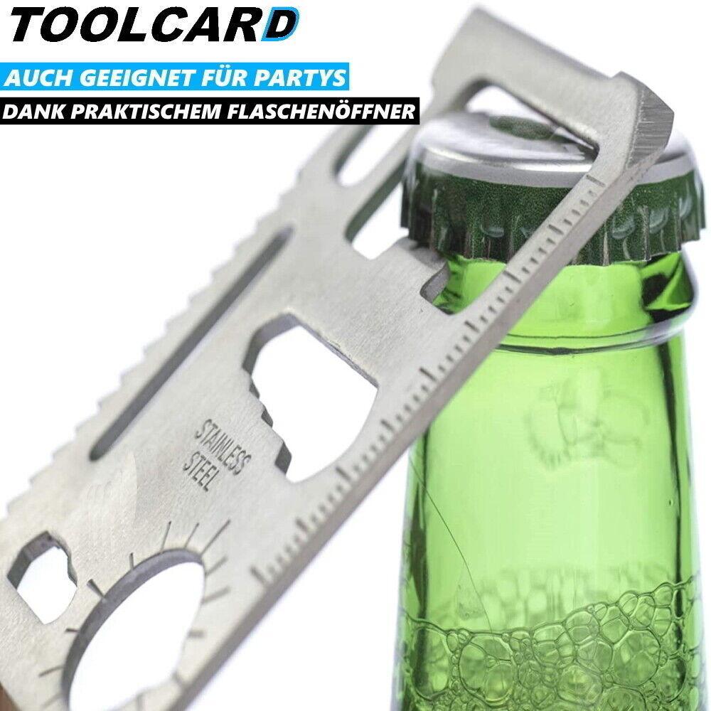 TOOLCARD Multitool Kreditkarte Messer Säge Öffner Scheckkarte Werkzeug 14in1
