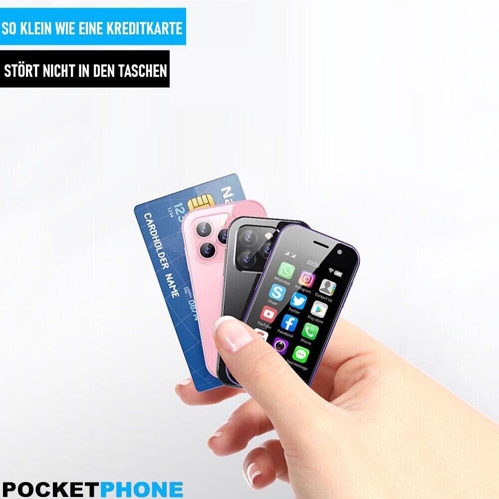 POCKETPHONE XS13 Mini Android Smartphone Handy Pocket Telefon Dual Sim 2,5 Zoll
