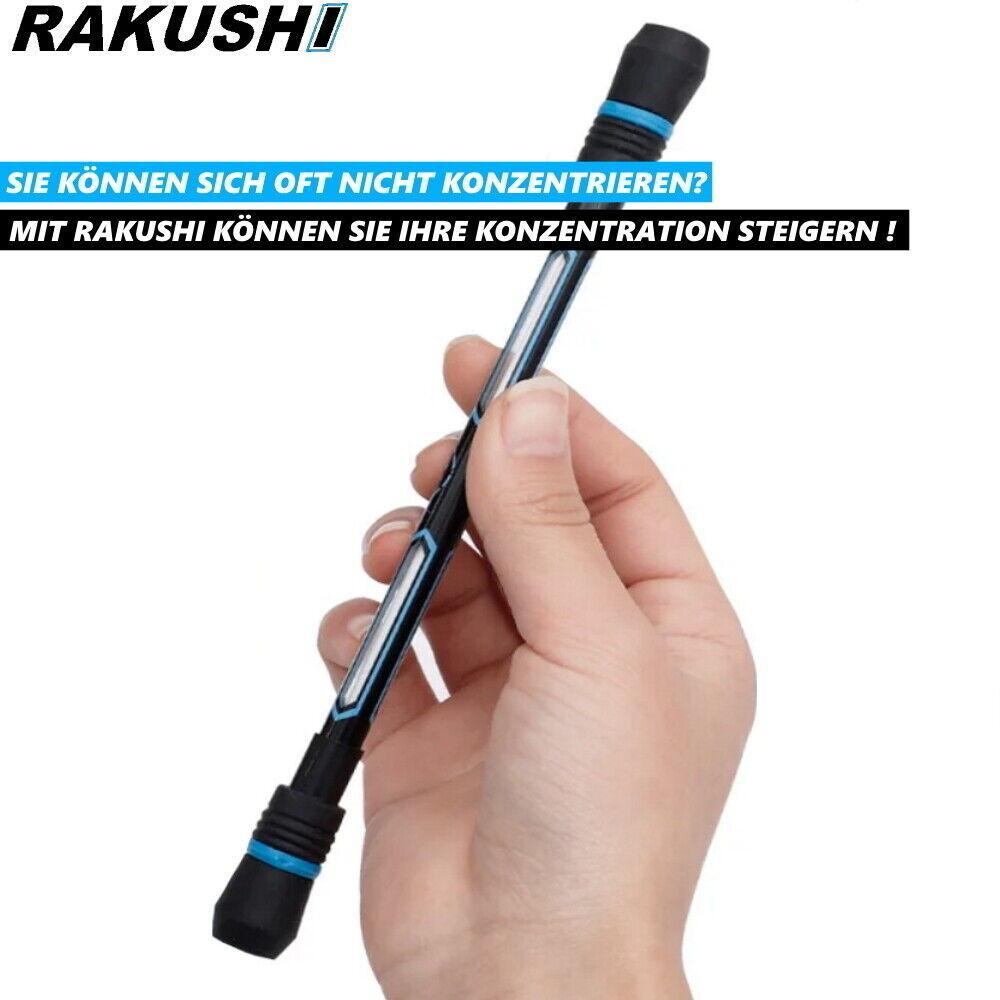 RAKUSHI Penspinning Stift Set Spinning Fidget Spinner Pen Kugelschreiber blau