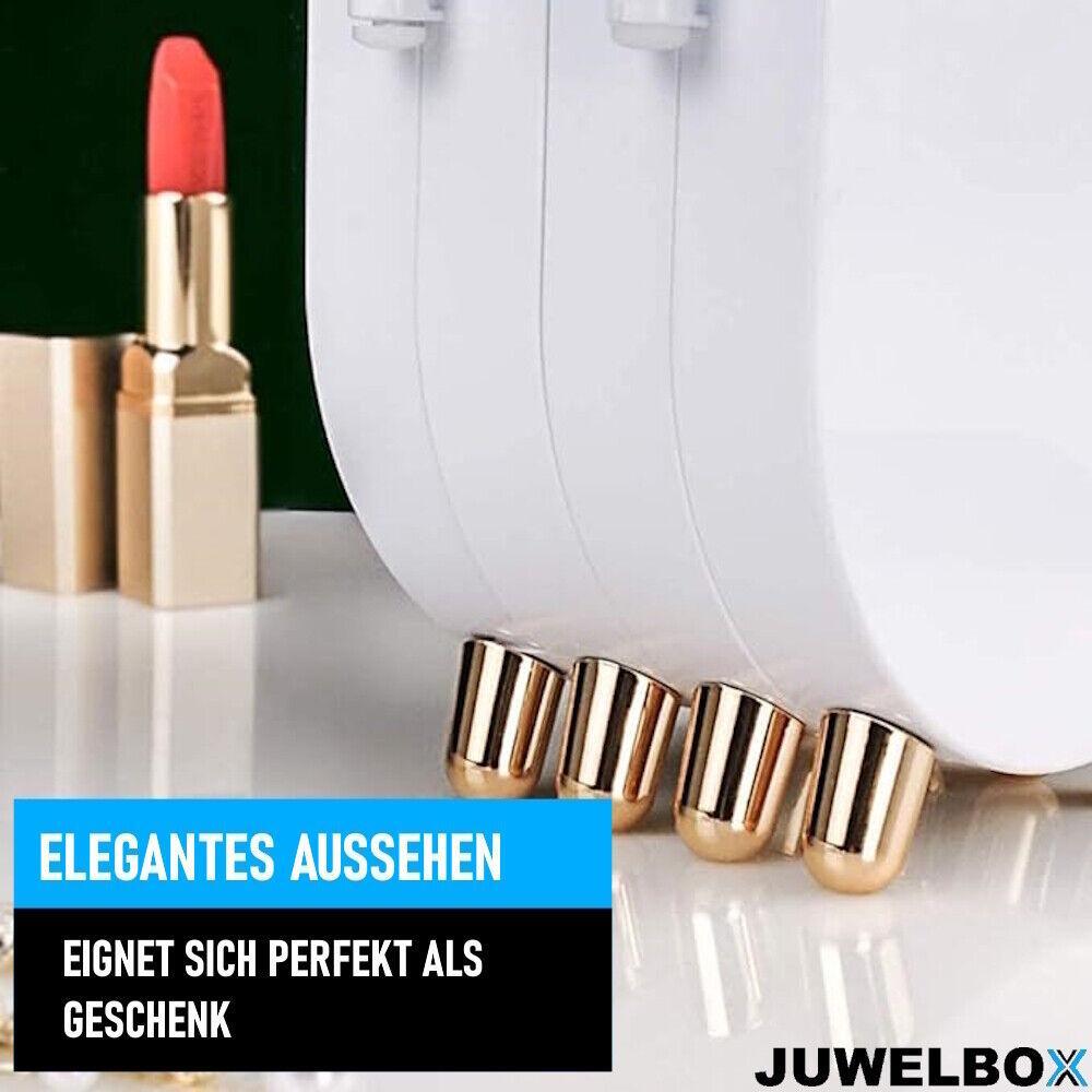 JUWELBOX Schmuckständer Schmuckkasten faltbar Organizer Ohrringe Ringe Ketten