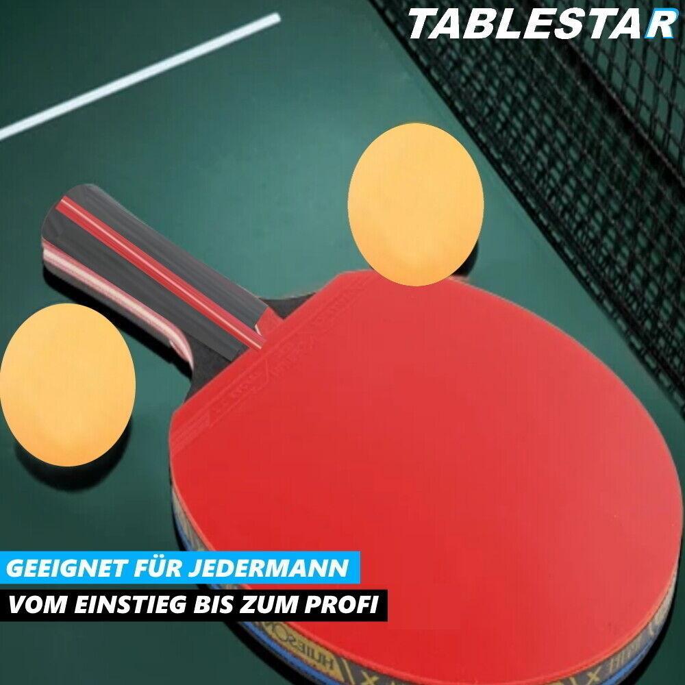 TABLESTAR Tischtennisschläger Set Profi Tischtennis Ping Pong Schläger mit Bälle