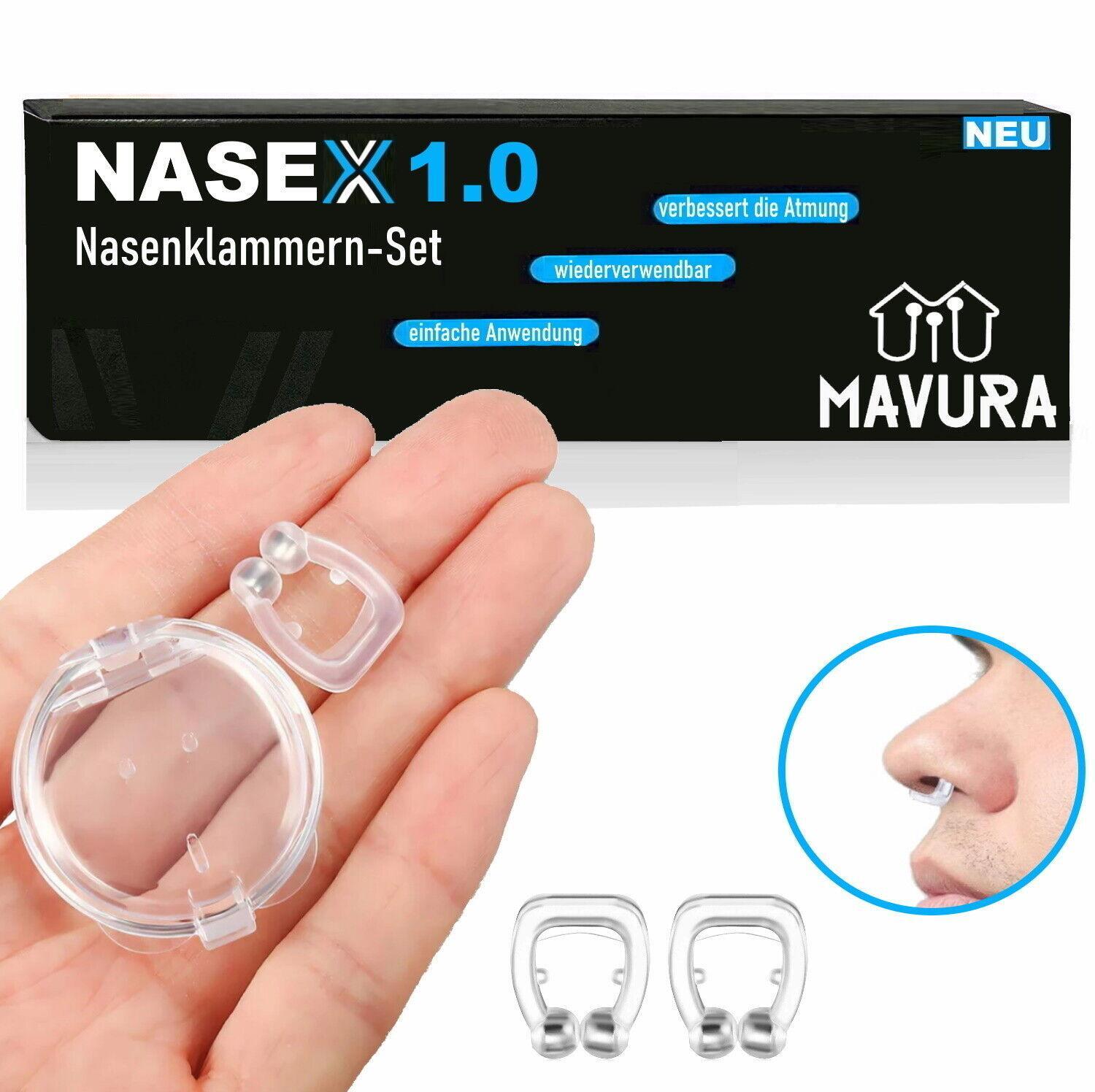 NASEX DAS ORIGINAL Nasenklammern magnetisch Schnarchen Sport Nasenclips Version1
