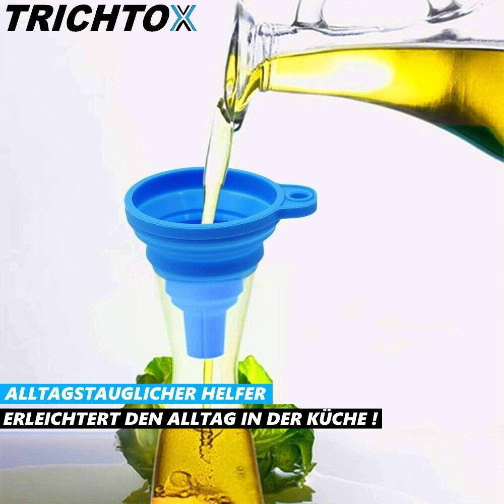 TRICHTOX Trichter Falttrichter Klapptrichter Einfüllhilfe faltbar blau [2er]