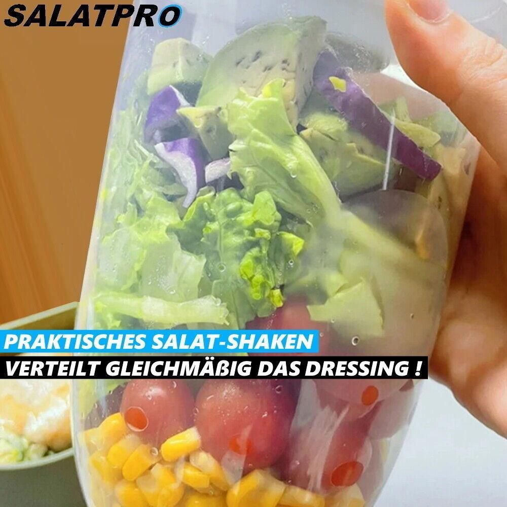 SALATPRO Salat To Go Salatbecher Salatbox mit Deckel Gabel [2er]