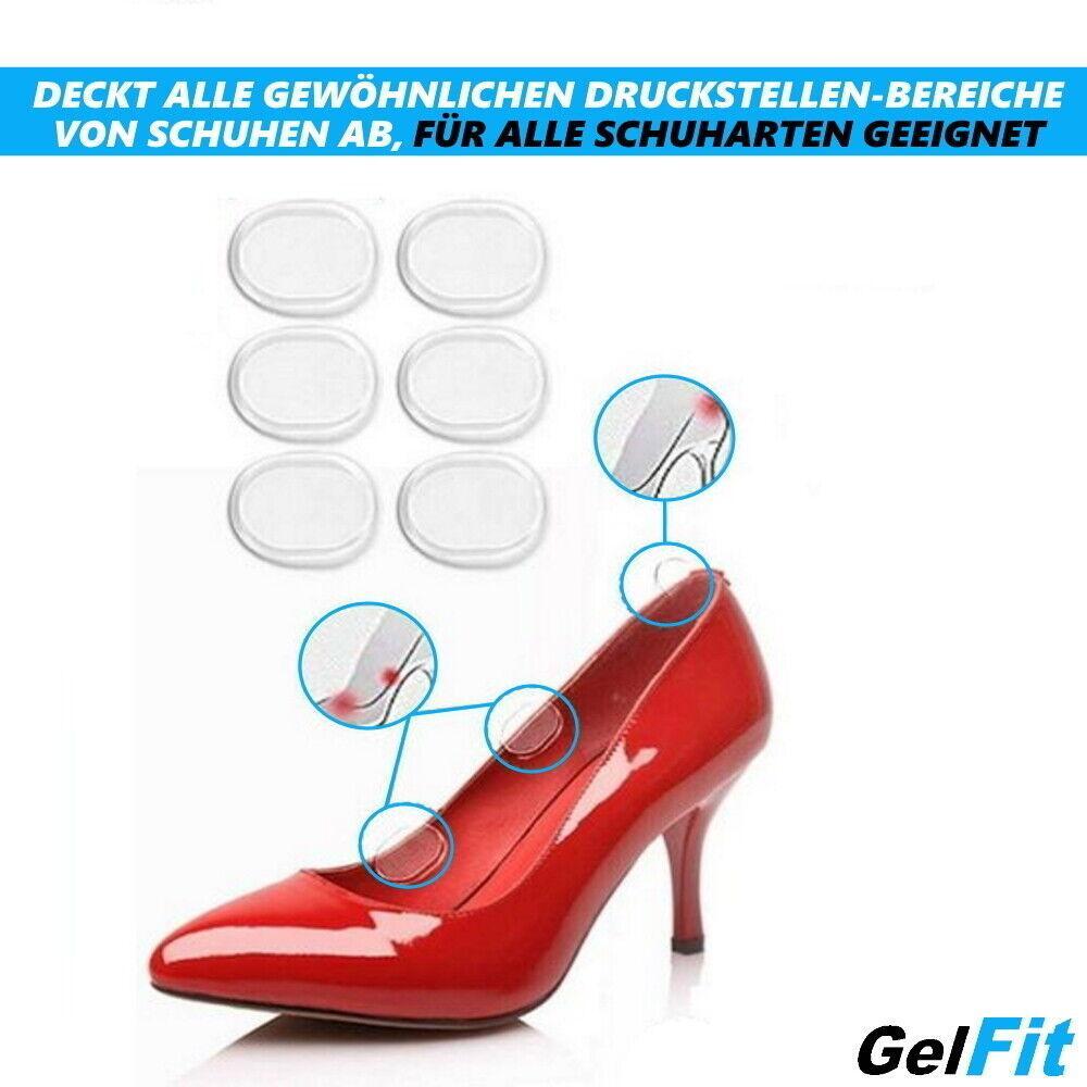 GelFit Schuheinlagen Set Schuh Gel Einlagen Fersen Kissen Polster Heel 14-tlg