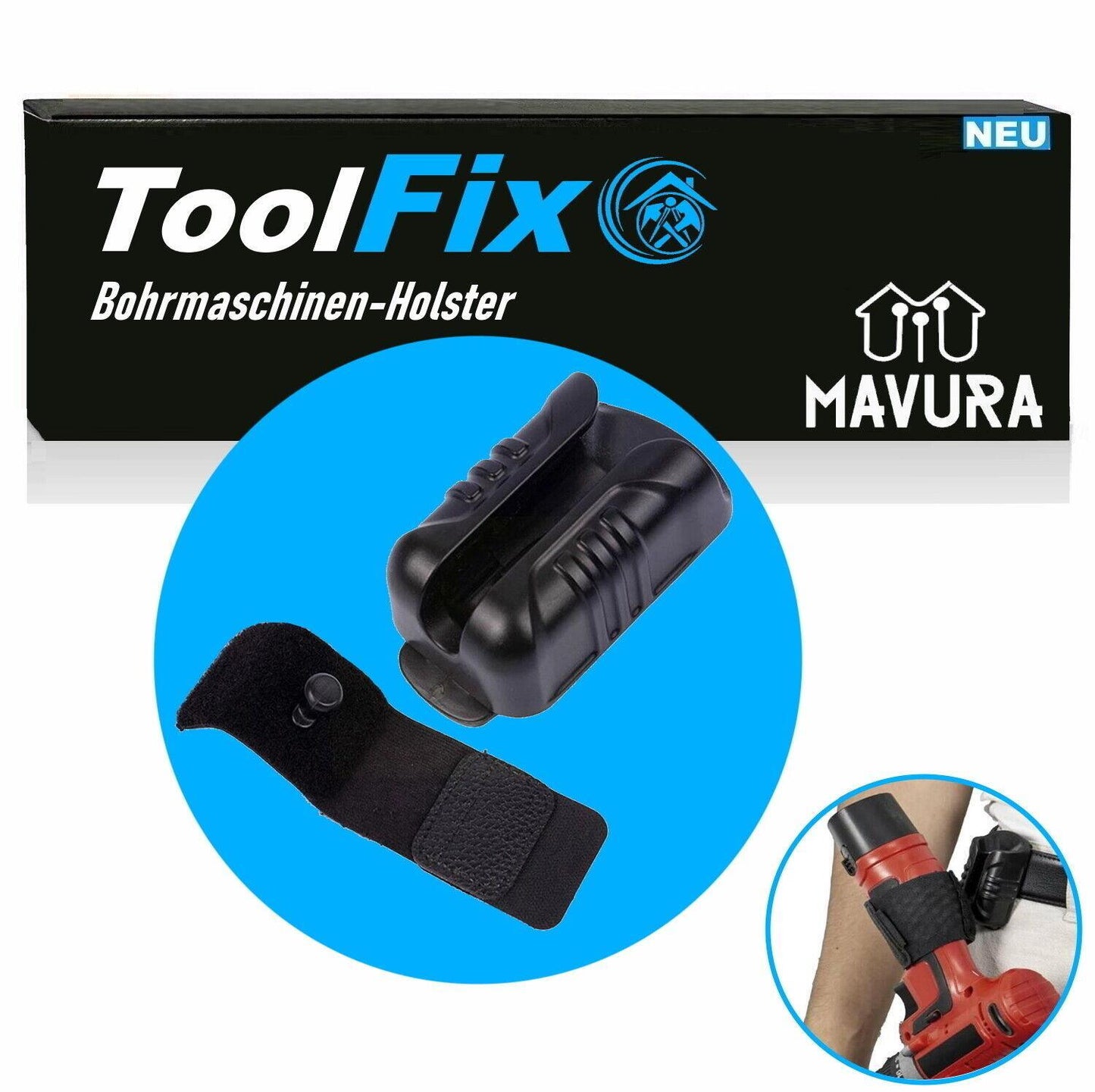 ToolFix Profi Gürteltasche Holster Akkuschrauber Bohrer Werkzeuggürtel Tasche