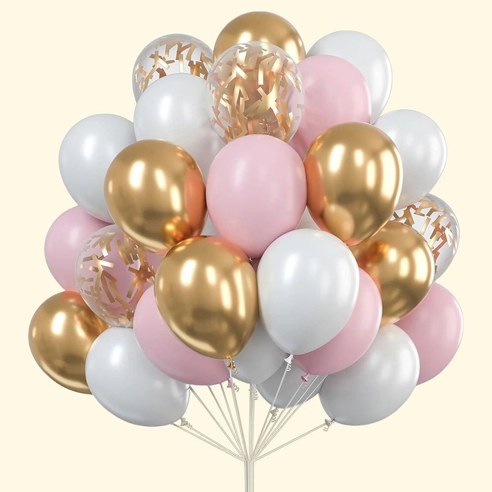 30er-Set bunte Glitzerballons Party Deko Geburtstag Feier DE.