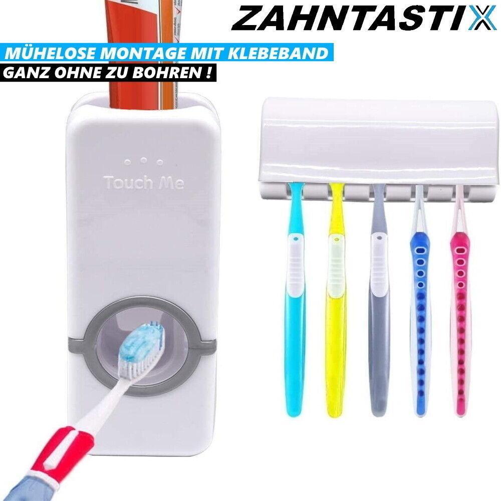 ZAHNTASTIX Zahnpastaspender Automatischer Zahnpasta Spender Zahnbürstenhalter