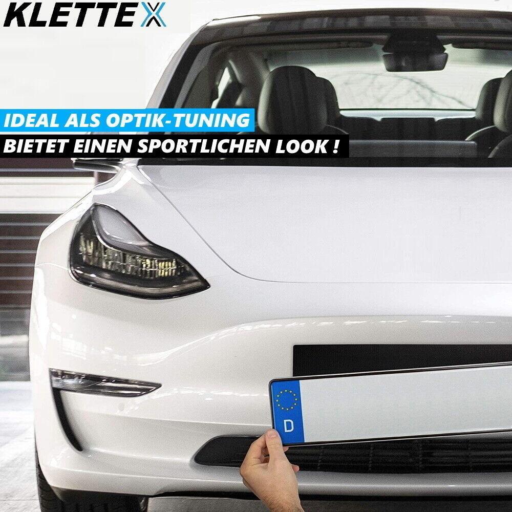KLETTEX 2x Kennzeichenhalter Rahmenlos Nummernschildhalter selbstklebend KFZ