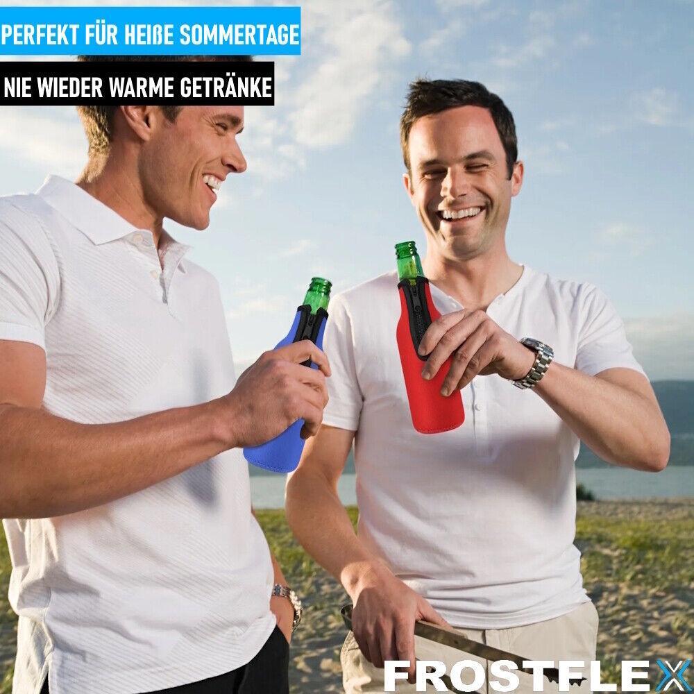 FROSTFLEX Bierflaschenkühler Neopren Isolatoren Getränke Flaschenkühler [4er]