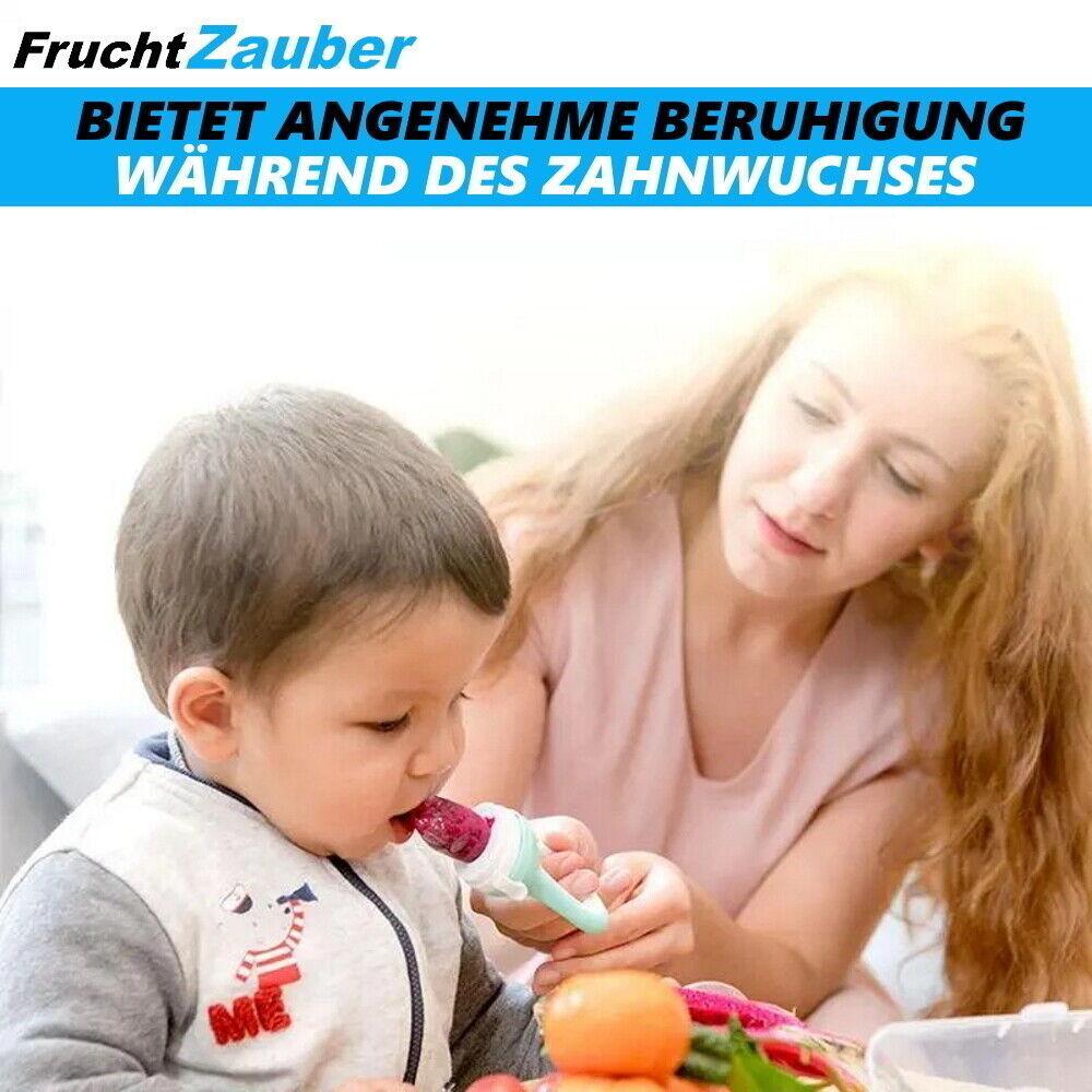 FruchtZauber Fruchtsauger Baby Schnuller Beißring Obstsauger Silikon BPA-frei 2x