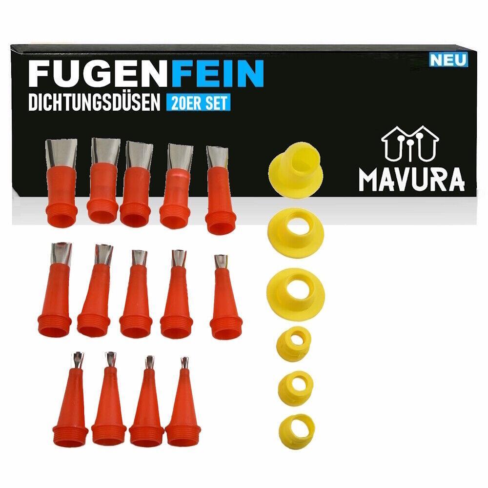 FUGENFEIN Kartuschenspitzen Silikon Dichtungsdüsen Silikonspitzen 20 Fugendüsen