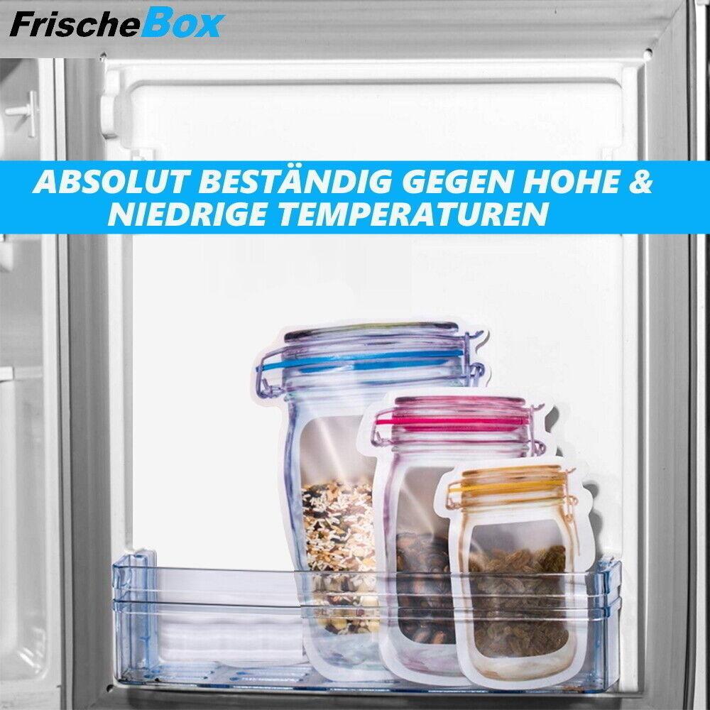 FrischeBox Aufbewahrungsbeutel Lebensmittelboxen Frischhaltedosen Silikon 10er