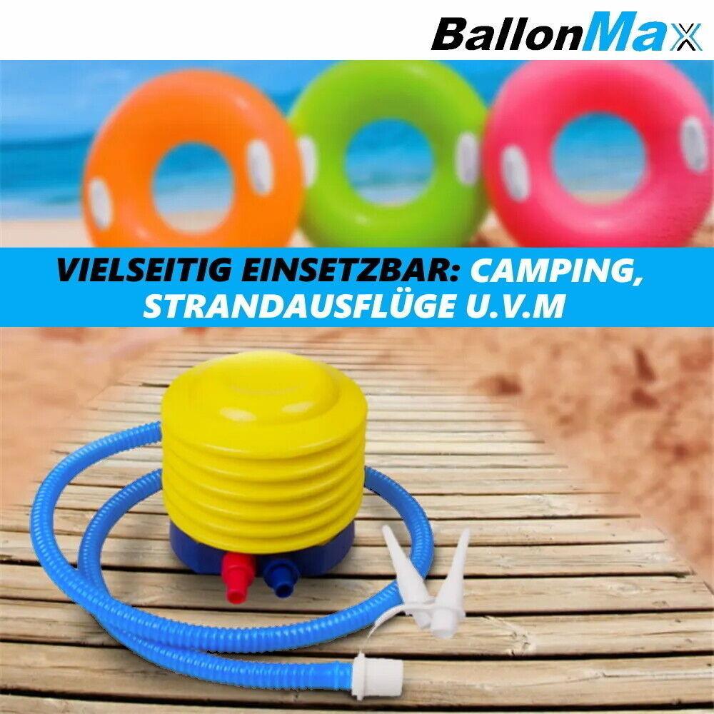 BALLONMAX Fußpumpe Luftpumpe Tretpumpe Blasebalg für Luftballon Matratzen u.v.m.