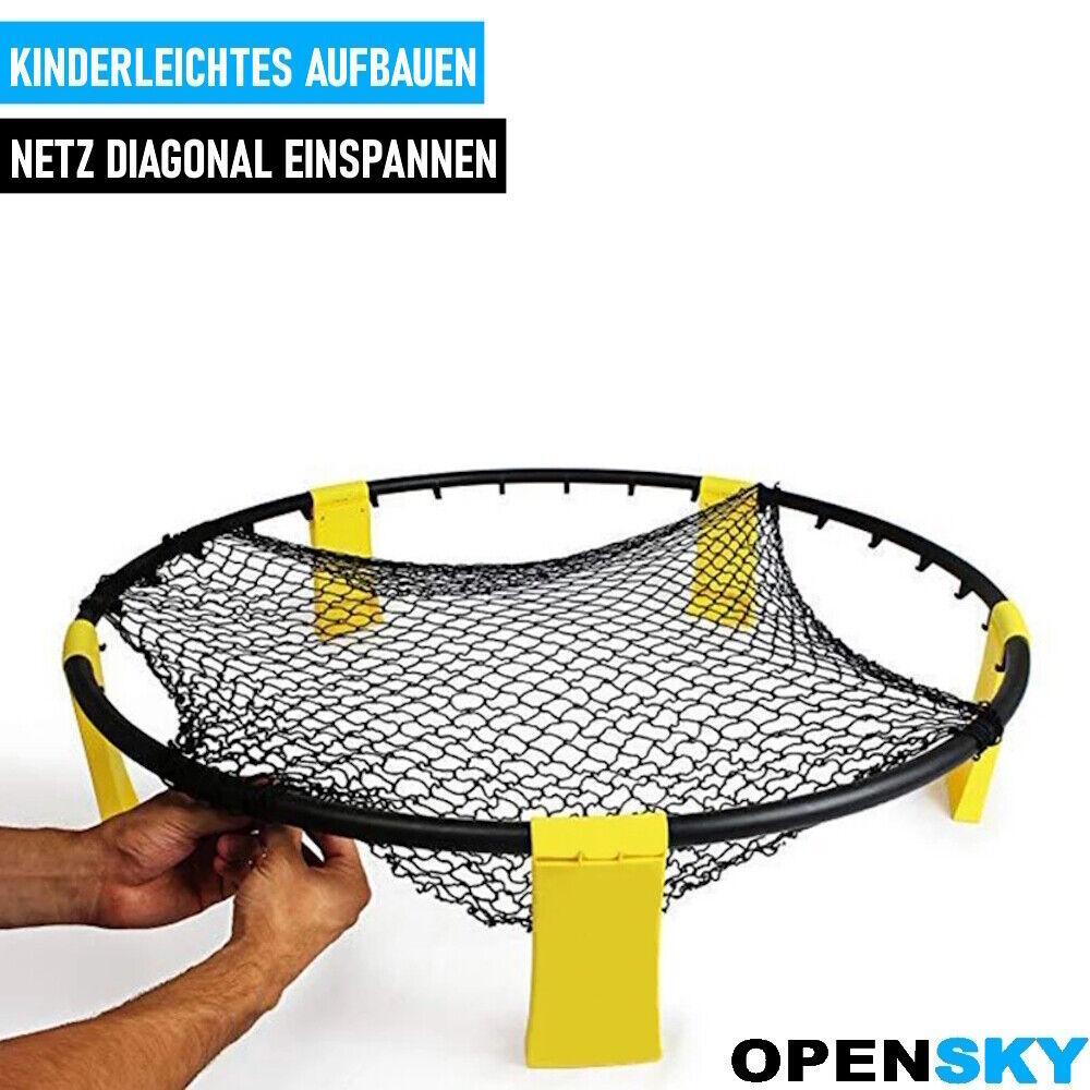 OPENSKY Roundnet Outdoor Ballspiel Spielset Park Garten Strand 3 Bälle & Pumpe