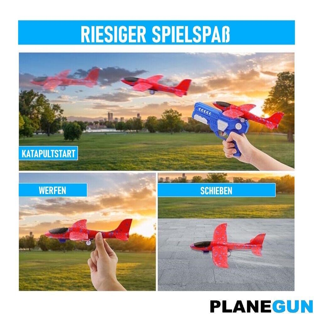 PLANEGUN Flugzeug Katapult Pistole Flugzeugwerfer Styropor Wurfgleiter Launcher