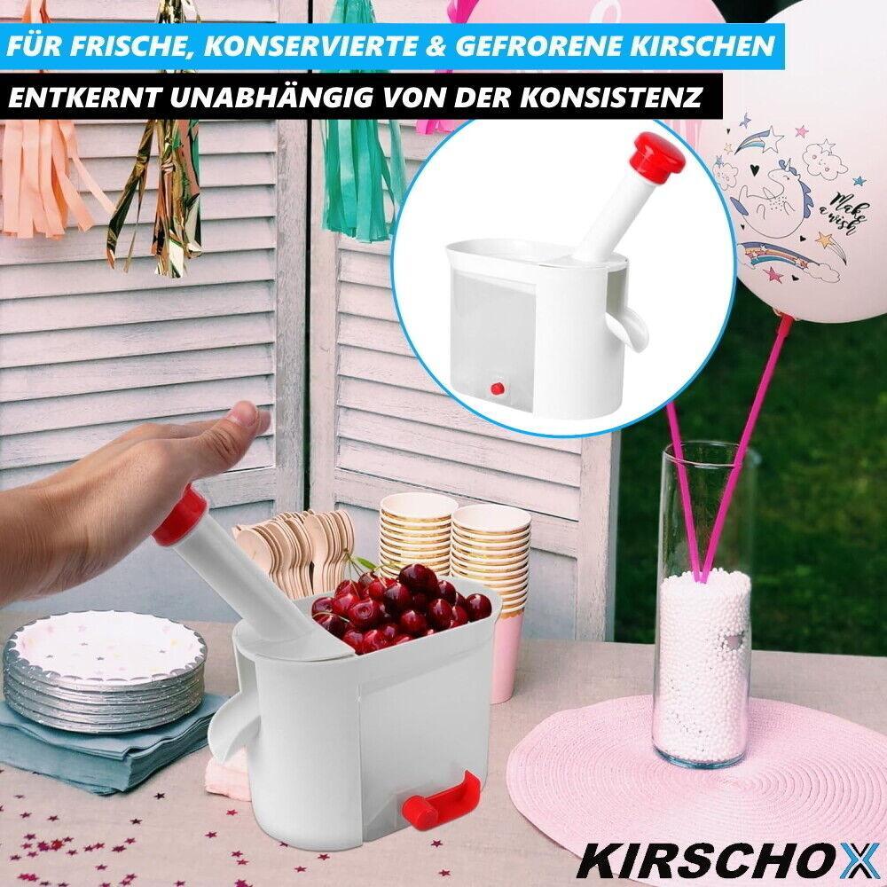 KIRSCHOX Kirschentkerner Kirschentsteiner Kirschkernentferner mit Kernkassette