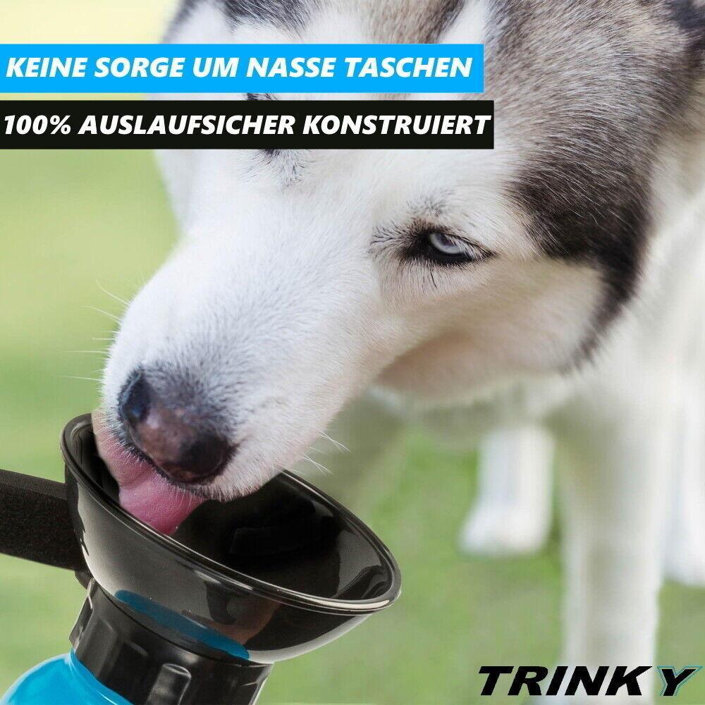TRINKY Hundetrinkflasche Hunde Wasserflasche Trinknapf Wassernapf Trinkflasche