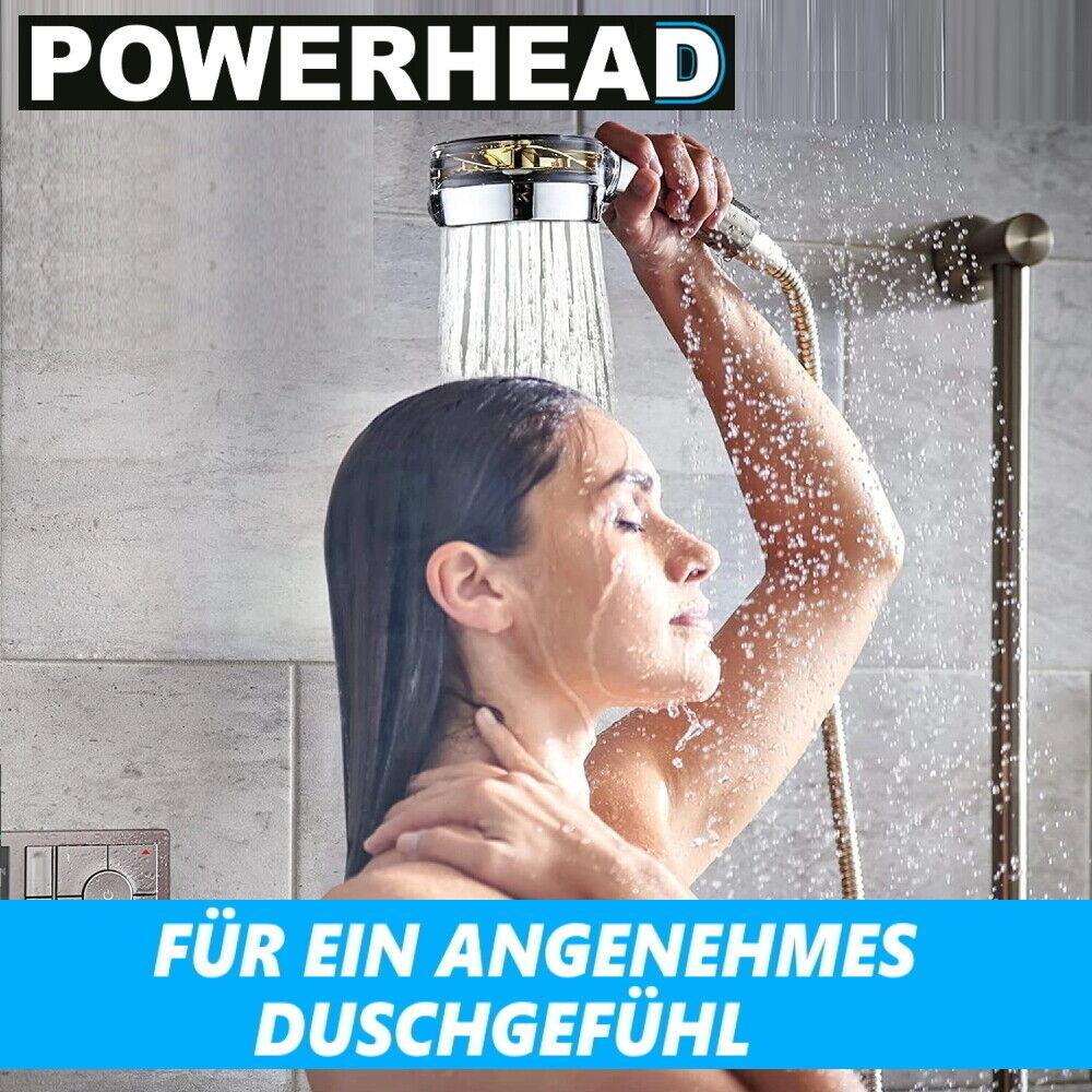POWERHEAD Premium Duschkopf Duschbrause Handbrause wassersparend Das Original