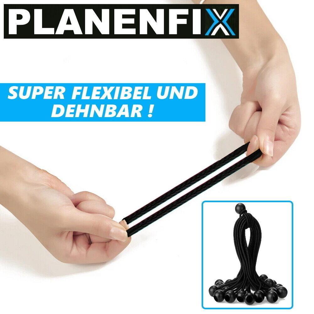 PLANENFIX Planenspanner Gummis Spann-Gummis Expanderschlingen [10er Set]