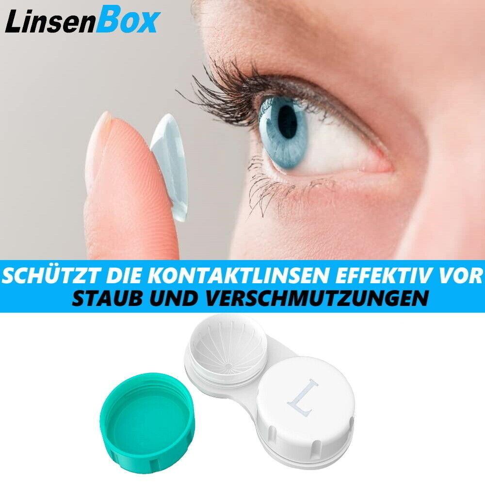LinsenBox Kontaktlinsenbehälter Kontaktlinsendosen weiche & harte Linsen [12er]