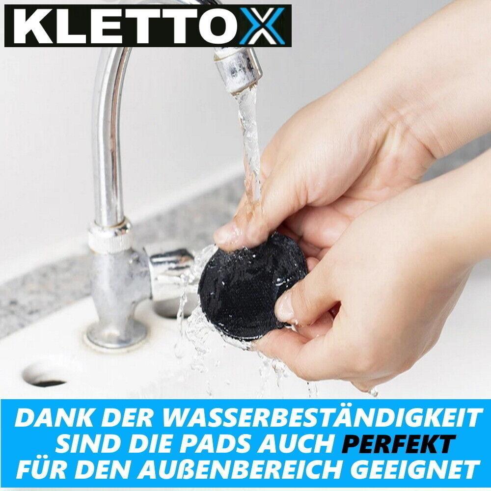 KLETTOX Klettpads Klettverschluss Klettband Klettpunkte selbstklebend rund 6er