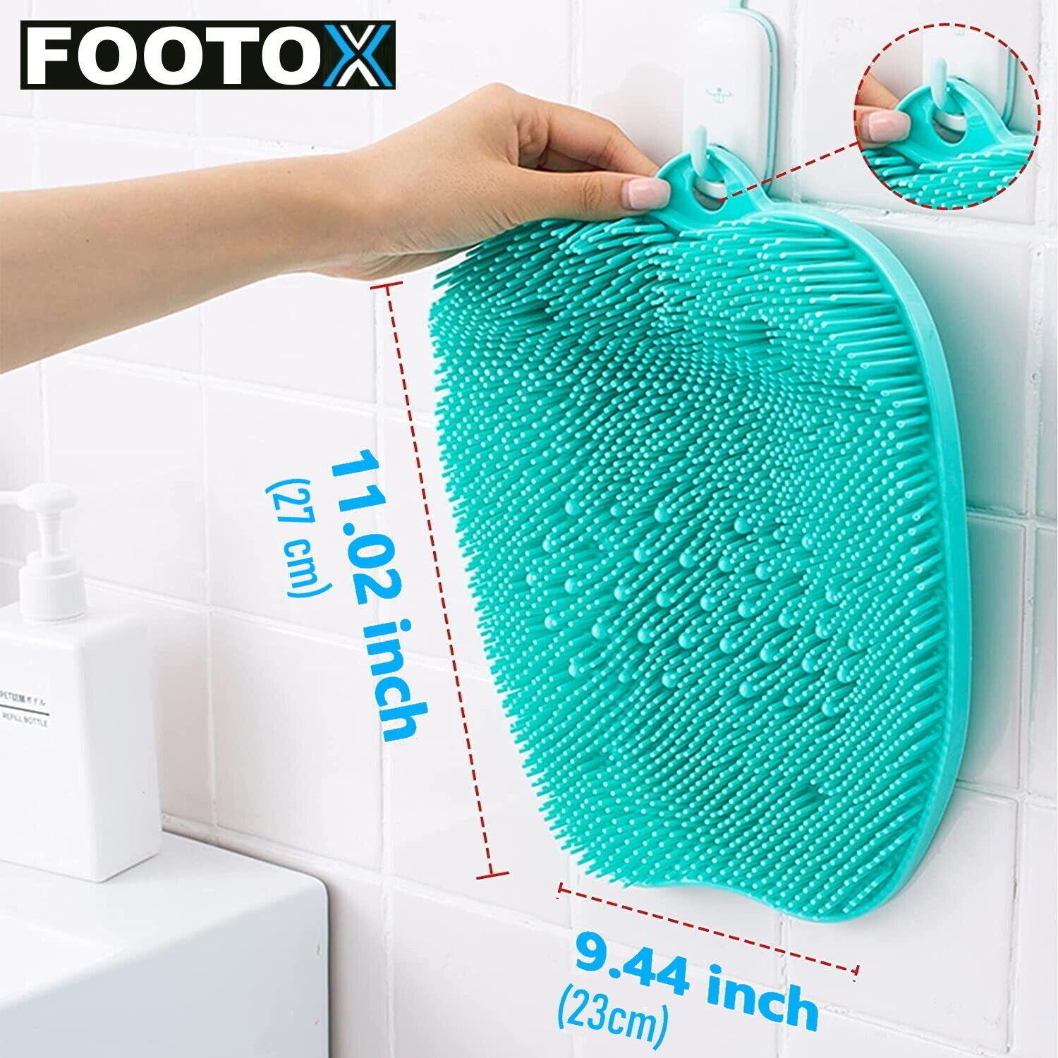 FOOTOX Silikon Fußbürste Fußwaschbürste Fußmassage Duschmatte Fuß Peeling Matte