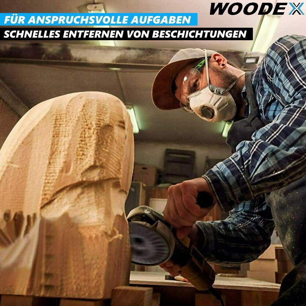 WOODEX Raspelscheibe Winkelschleifer Holz Schleifscheibe Holzschleifscheibe
