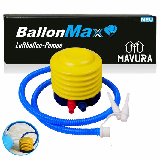 BALLONMAX Fußpumpe Luftpumpe Tretpumpe Blasebalg für Luftballon Matratzen u.v.m.