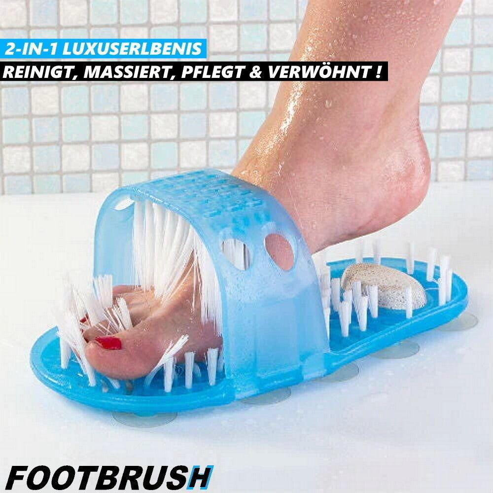 FOOTBRUSH Fußwaschbürste Dusch-Fußbürste Peeling Massage Fuß Reinigung Bimsstein