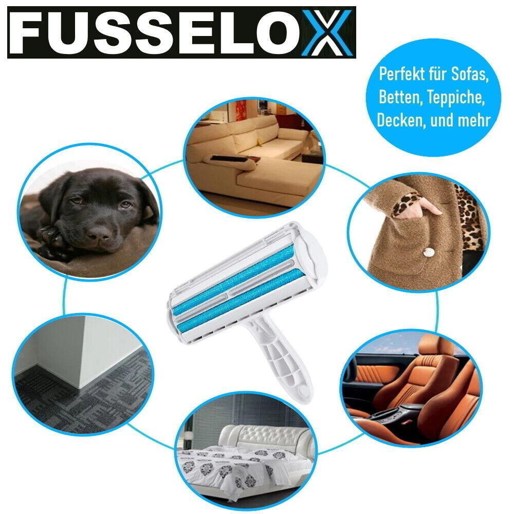 FUSSELOX Fusselbürste Fusselrolle selbstreinigend Tierhaar Haar Flusen entferner