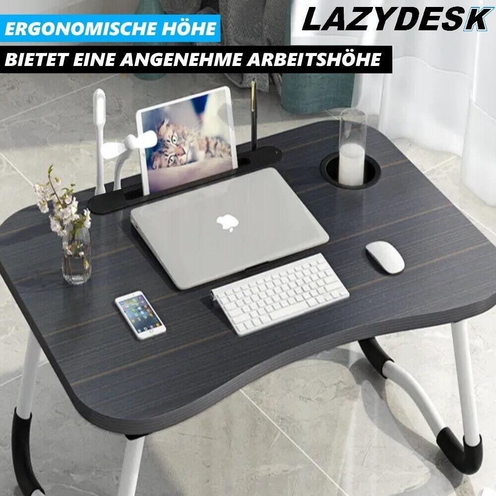 LAZYDESK Klappbarer Laptoptisch Betttisch Notebook Betttablett Frühstückstablett