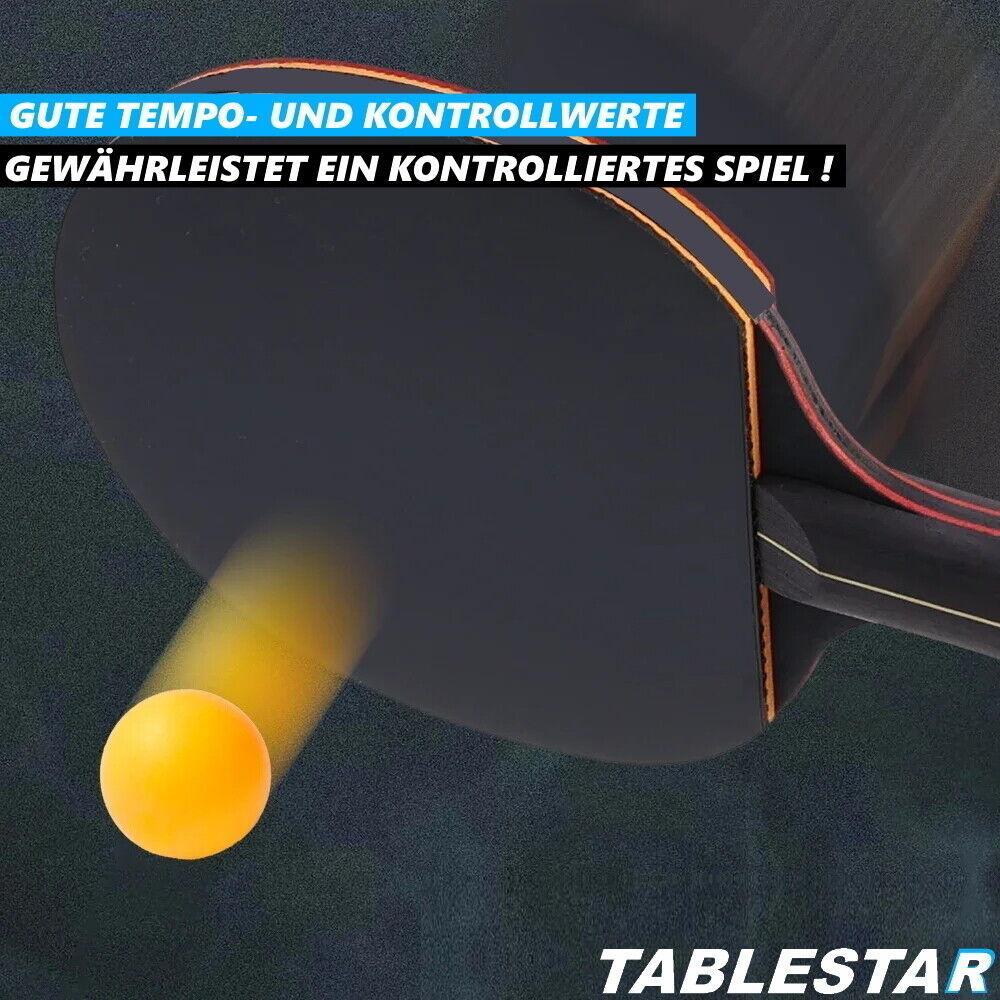 TABLESTAR Tischtennisschläger Set Profi Tischtennis Ping Pong Schläger mit Bälle