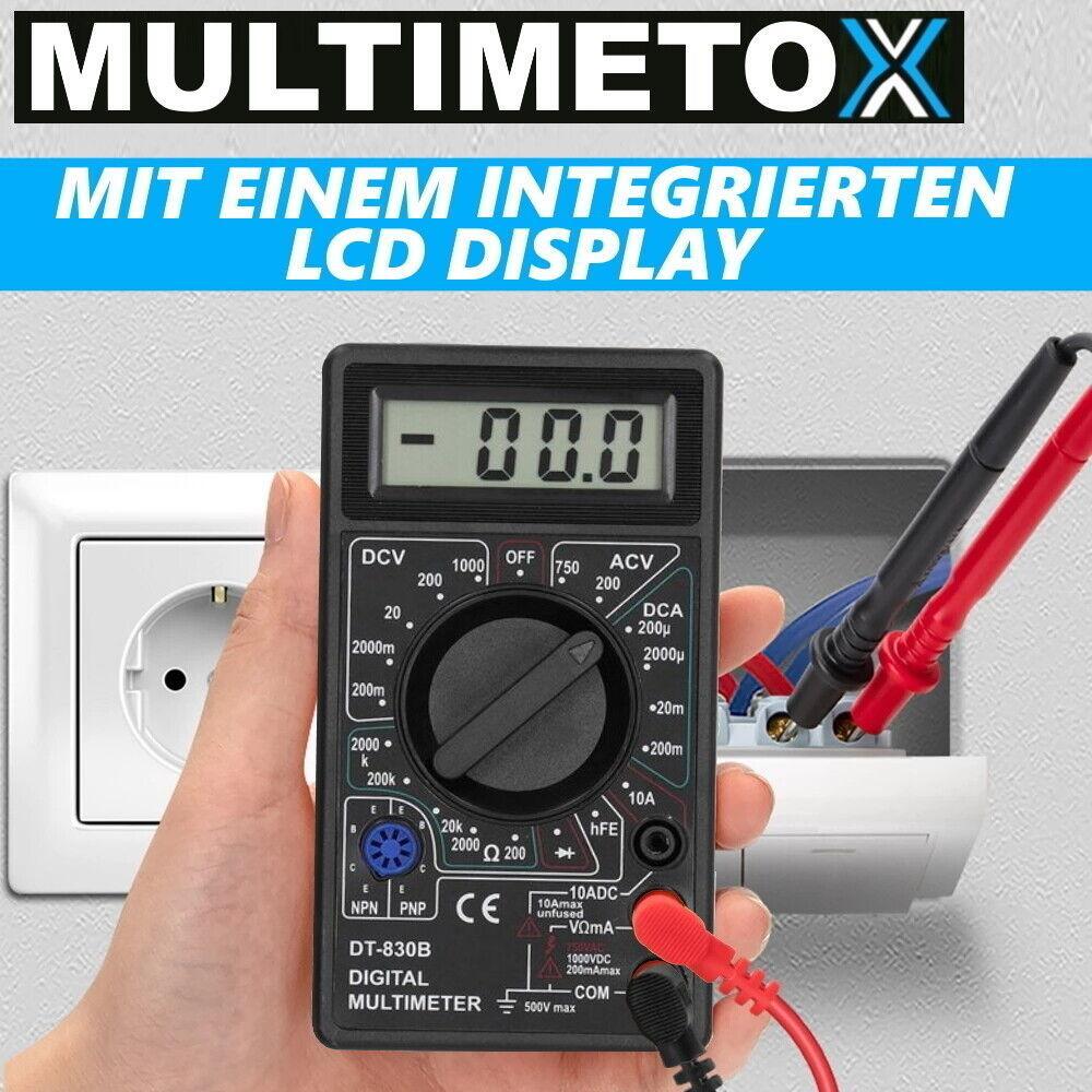 MULTIMETOX Digital Multimeter Volt Tester Spannungsmesser Spannungstester Strom