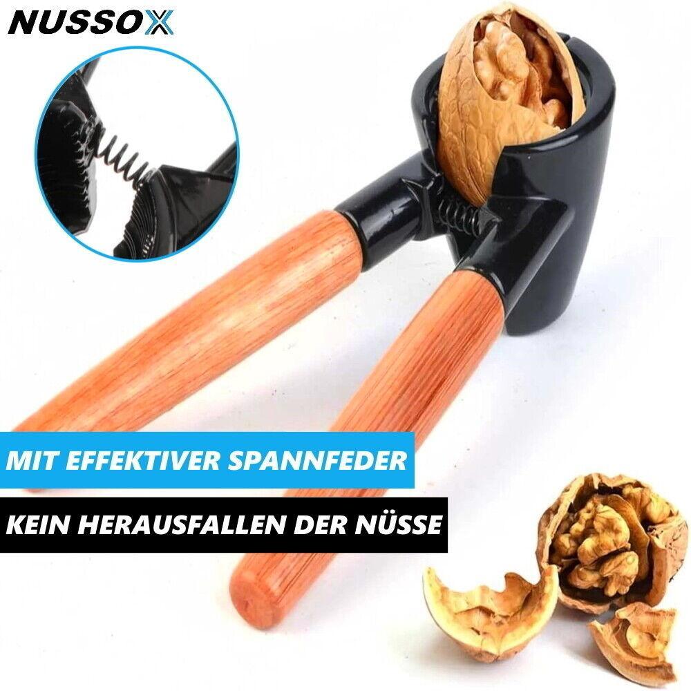 NUSSOX Nussknacker Nussbrecher Nussöffner Nusszange Walnüsse Haselnuss Holzgriff