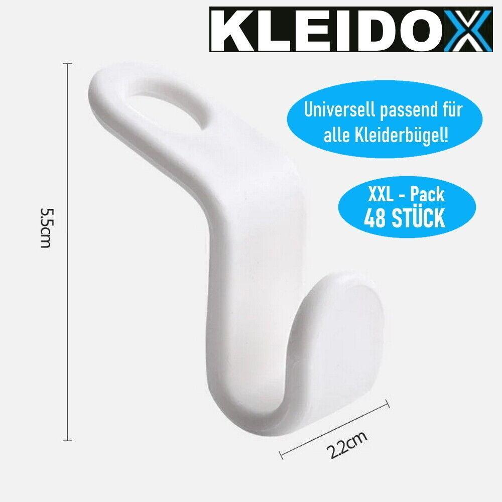 KLEIDOX Kleiderbügel Verbinder Kleiderhaken Erweiterung Verbindungshaken [48Stk]