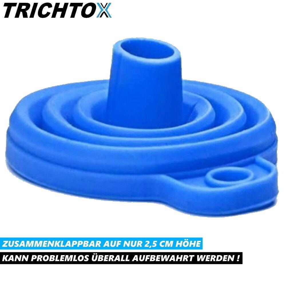 TRICHTOX Trichter Falttrichter Klapptrichter Einfüllhilfe faltbar blau [2er]