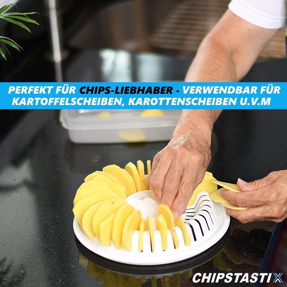 CHIPSTASTIX Kartoffelchips Maker Chips Röster DIY Form Chipsmaker für Mikrowelle