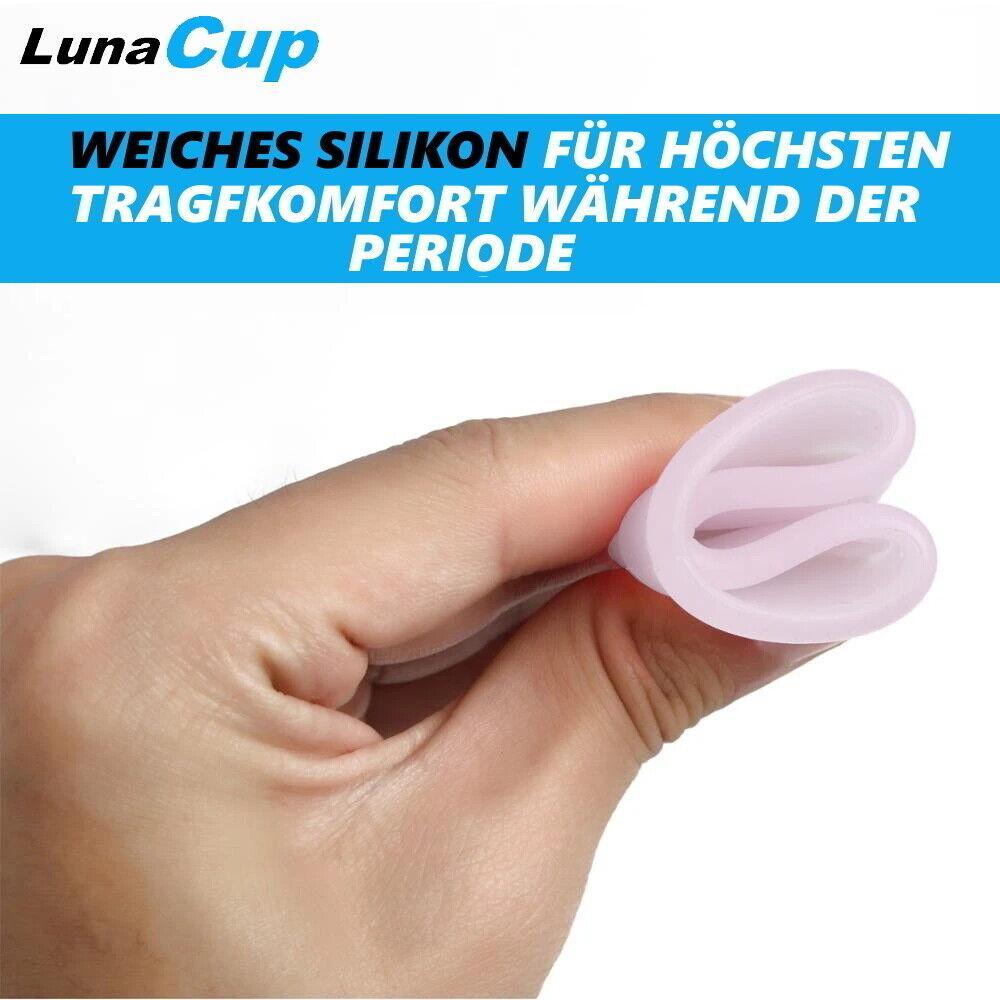 LunaCup Menstruationstasse Weiches Silikon wiederverwendbar Tampon Ersatz 2er