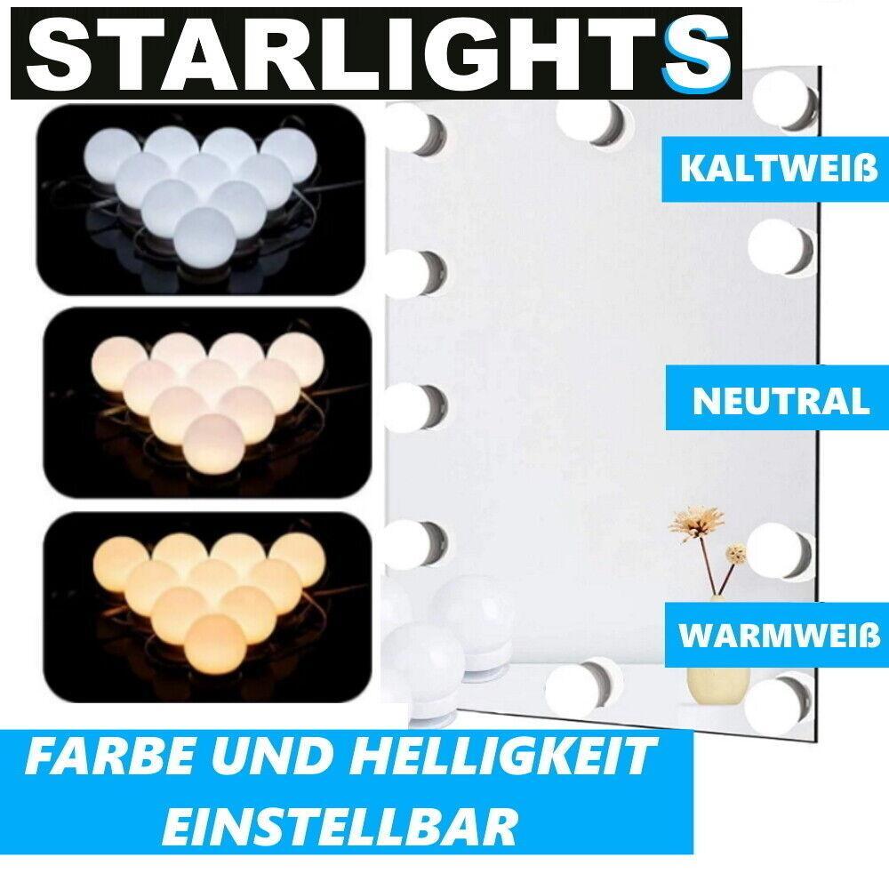 STARLIGHTS Hollywood Spiegelleuchten Schminklampen Make Up Licht Spiegel Lampen