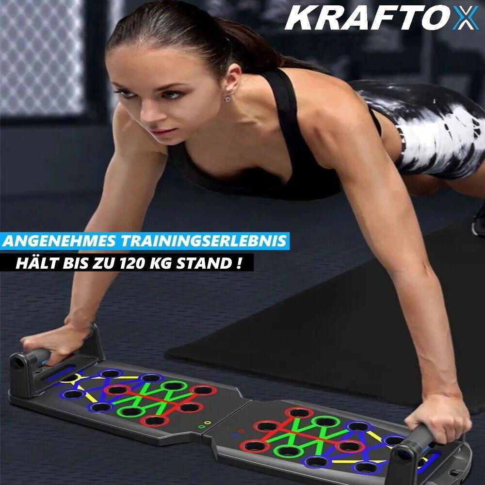 KRAFTOX Mobile Kraftstation Push Up Board Trainingsbank Fitnessgeräte