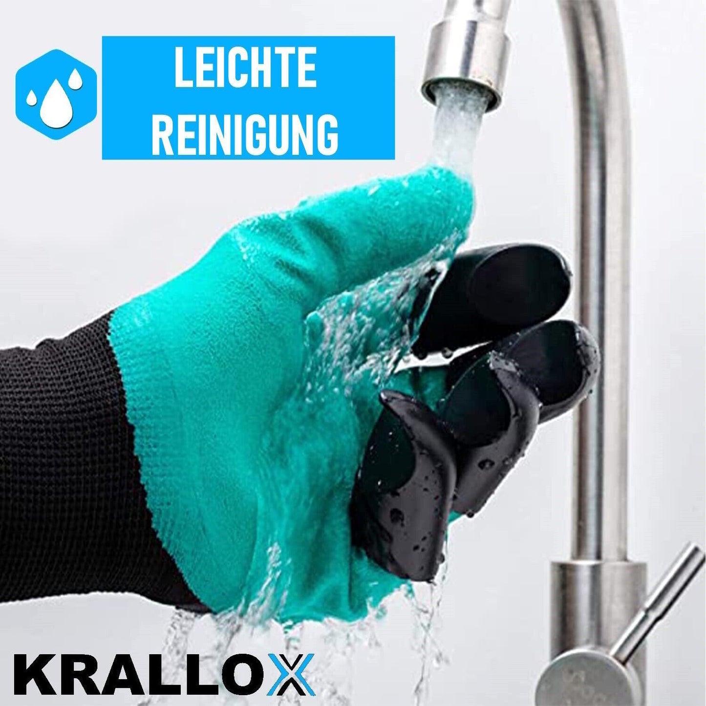 KRALLOX Gartenhandschuhe mit Krallen Krallenhandschuhe zum Graben Universalgröße