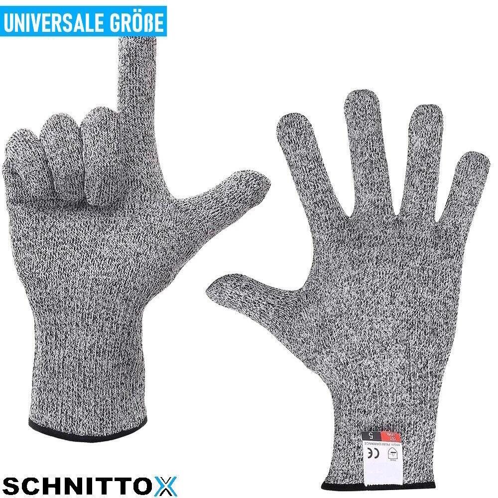 SCHNITTOX Schnittfeste Handschuhe Schnittsichere Schutzhandschuhe Universalgröße