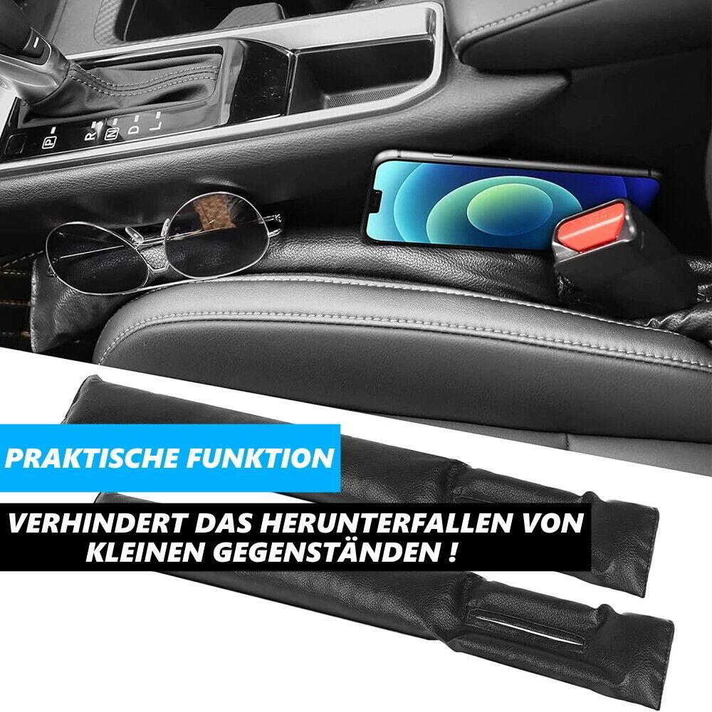 FÜLLOX Lückenfüller Auto Sitzlückenfüller Universal Ritzenfüller 2er Set schwarz
