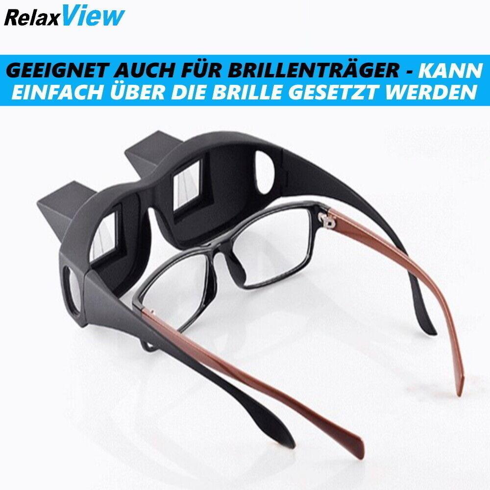 RELAXVIEW Prisma Brille 90° Blickwinkel Liegebrille Spiegelbrille Winkelbrille