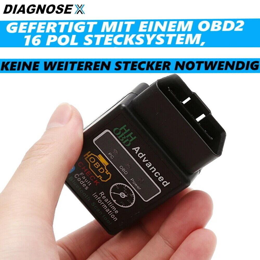 DIAGNOSEX Diagnosegerät Bluetooth OBD2 Autoscan iOS Iphone Windows Handy Adapter