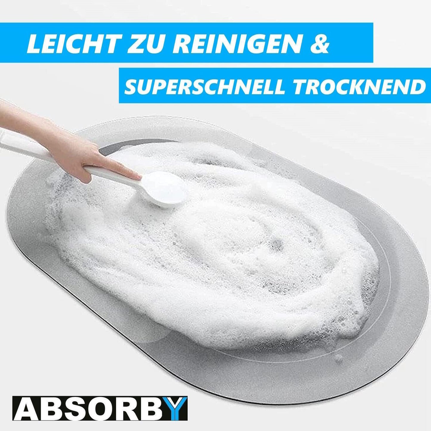 ABSORBY Absorbierende Duschmatte Duschvorleger Badvorleger Badematte Badteppich
